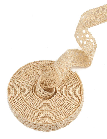 Čipkast trak v barvi slonovine, 3 m, širina 12 mm 