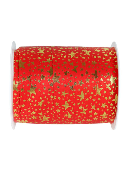 Ruban étoiles rouge 1 cm x 25 m