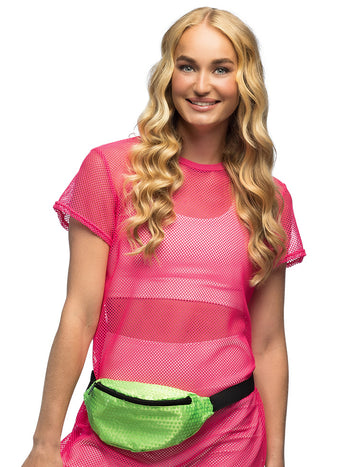 Fluo zelena banana torba