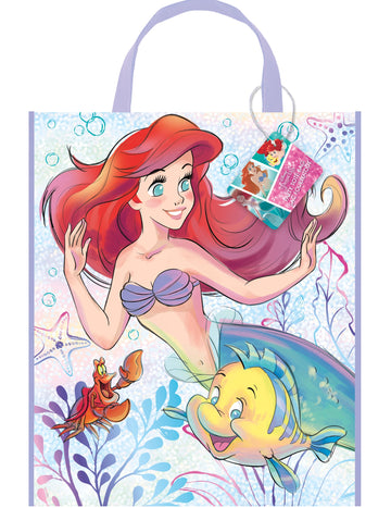 Sac cadeau La Petite Sirène Ariel pour enfant bleu et violet avec Polochon et Sébastien