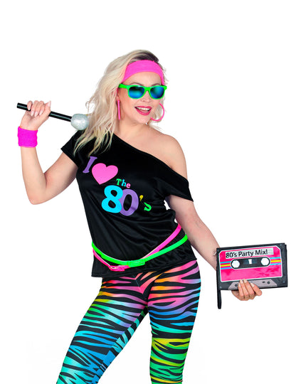 Mise en situation du sac cassette années 80 pour adulte