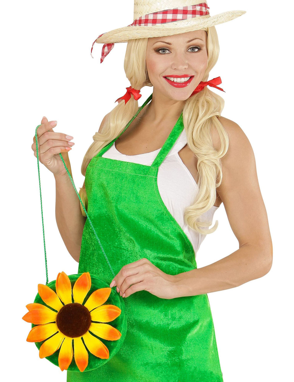 Sac hippie pour femme vert avec fleur de tournesol