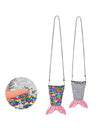 Sac queue de sirène pour adulte à paillettes arc-en-ciel et argent réversibles