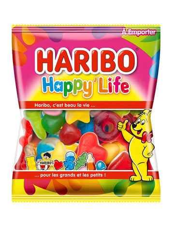 Vrečka sladkarij Happy'Life Haribo za majhne in velike, večbarvna 120 g