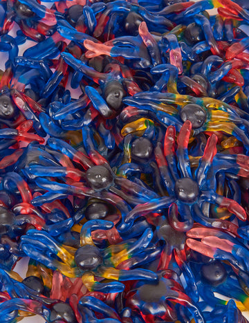 Sachet de bonbons araignées pour Halloween multicolores 1 kg