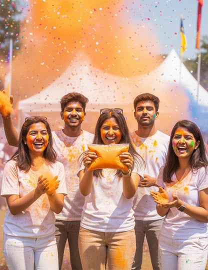 500 g vrečka fluorescentnega oranžnega praška za Holi učinek