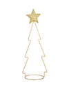 Sapin étoilé en métal de Noël pour décoration de table or