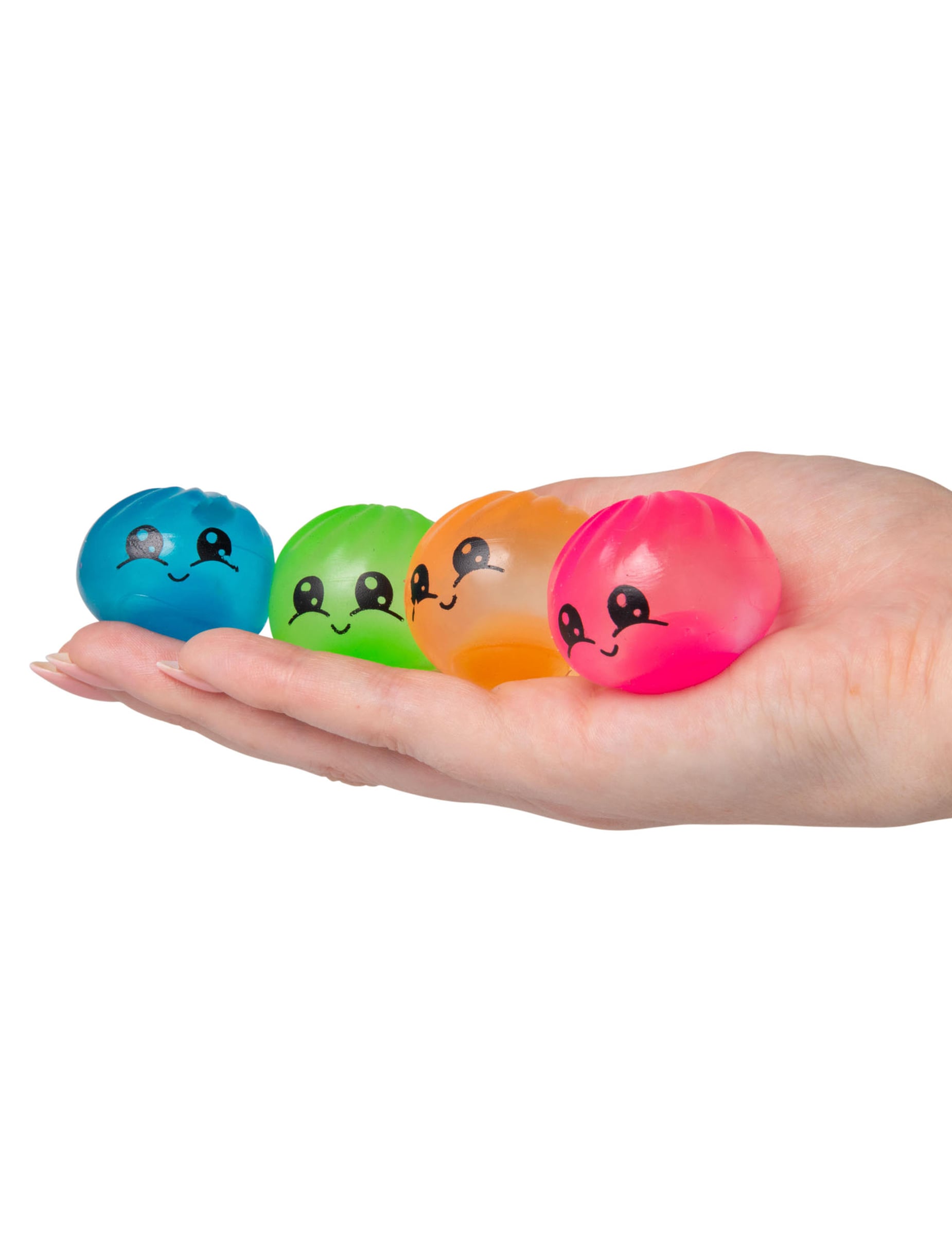 Aperçu des différents coloris de la Balle anti stress Scrunchems Bao pour enfant