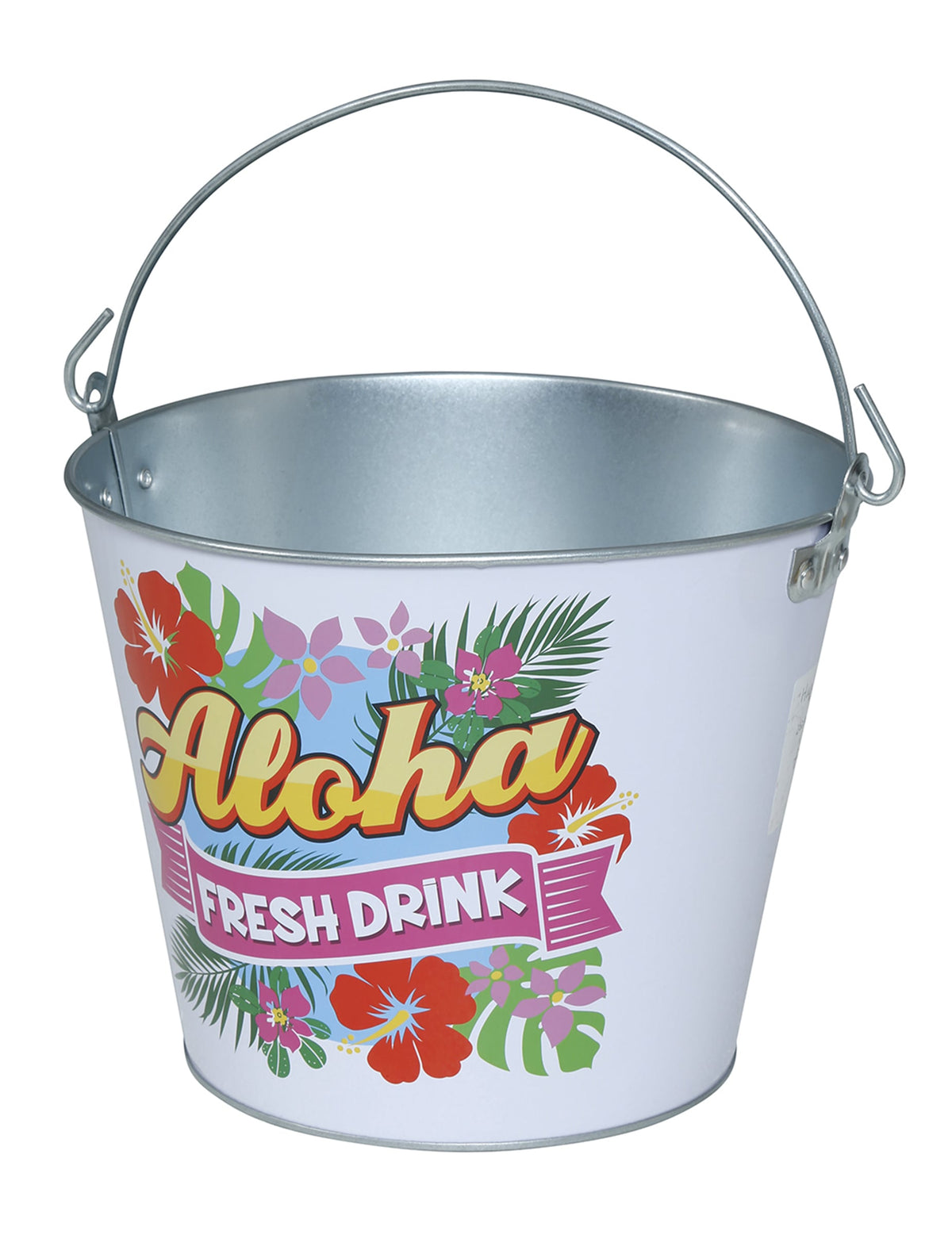 Vue de trois-quarts avec anse du seau à boissons Aloha Hawaï