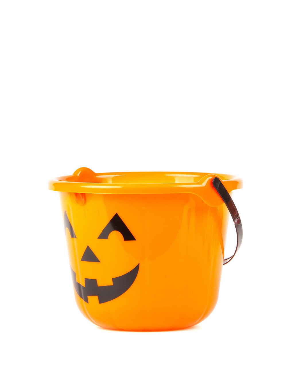 buča vedro za halloween oranžna z LED