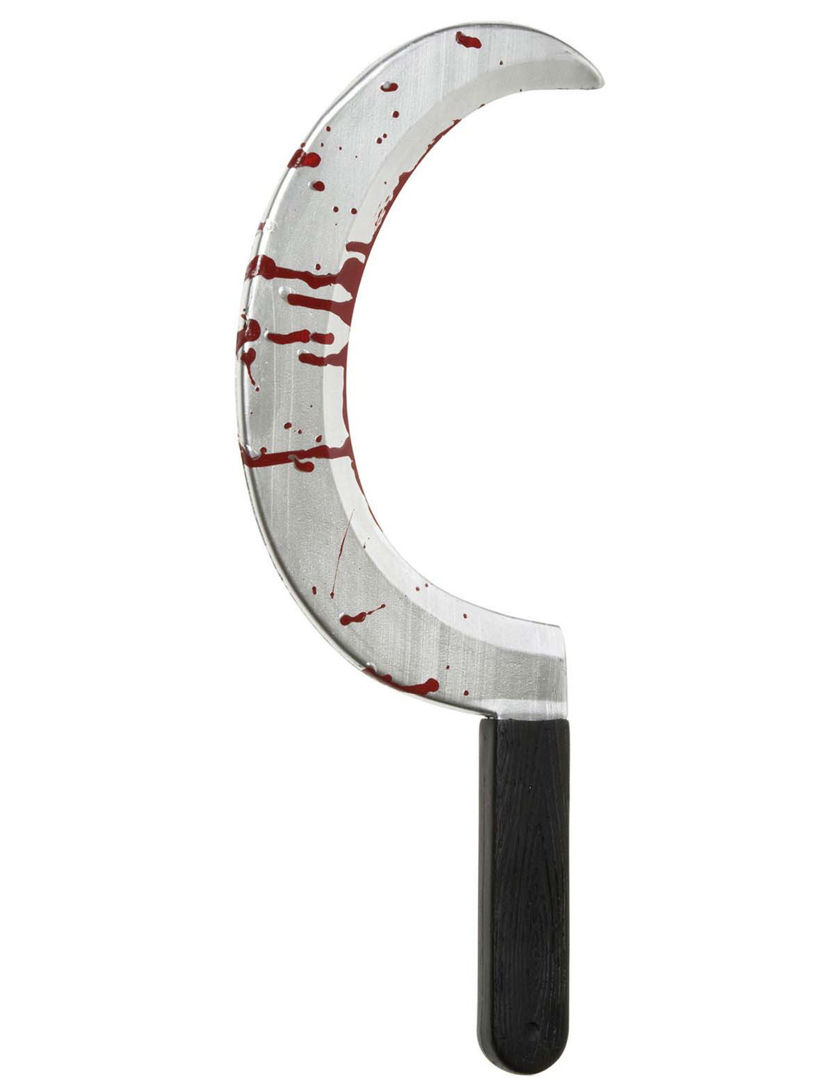 Plastična serpa za noč čarovnic za odrasle v srebrni barvi in krvavi