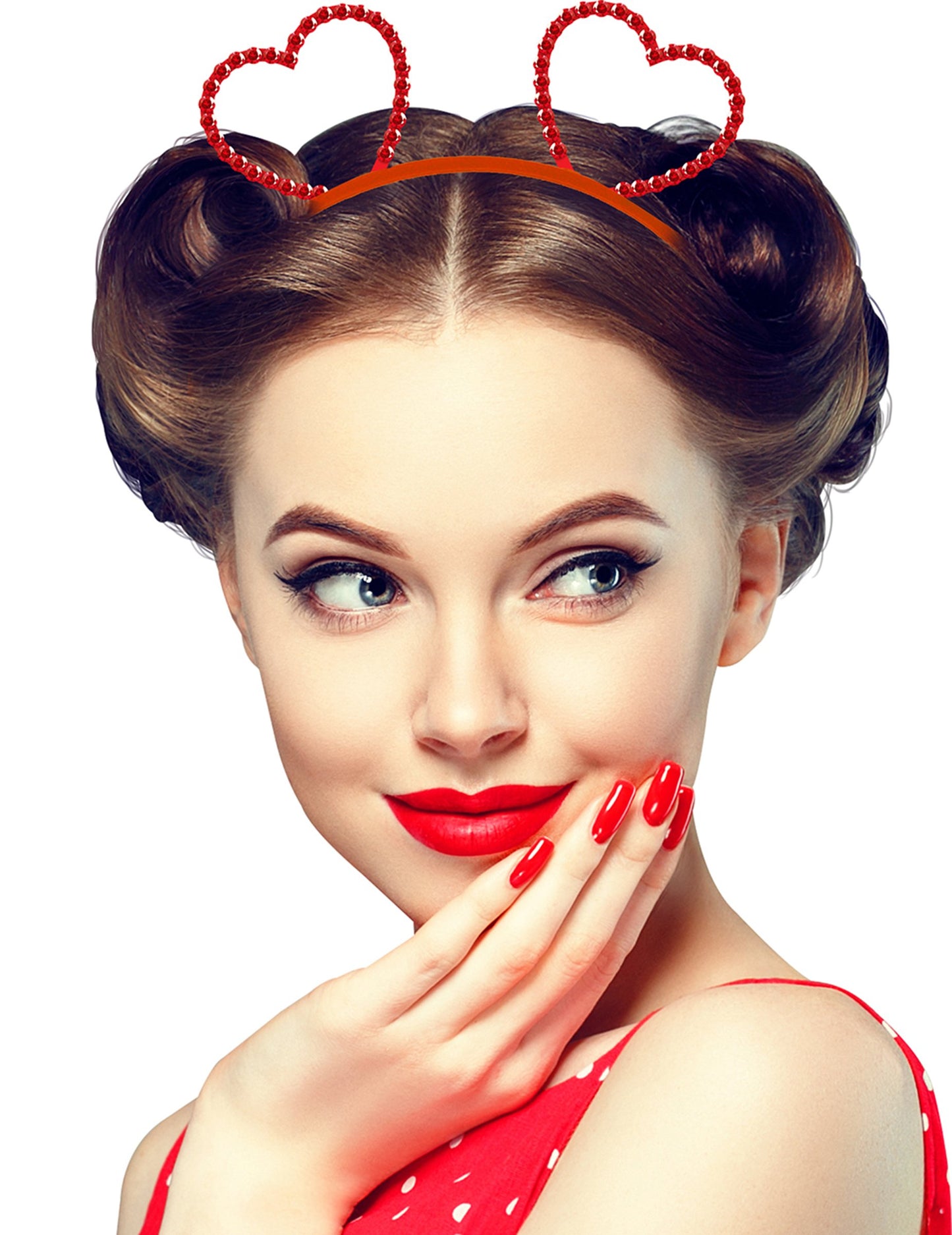 Naglavni trak za odrasle z okrasnim srcem