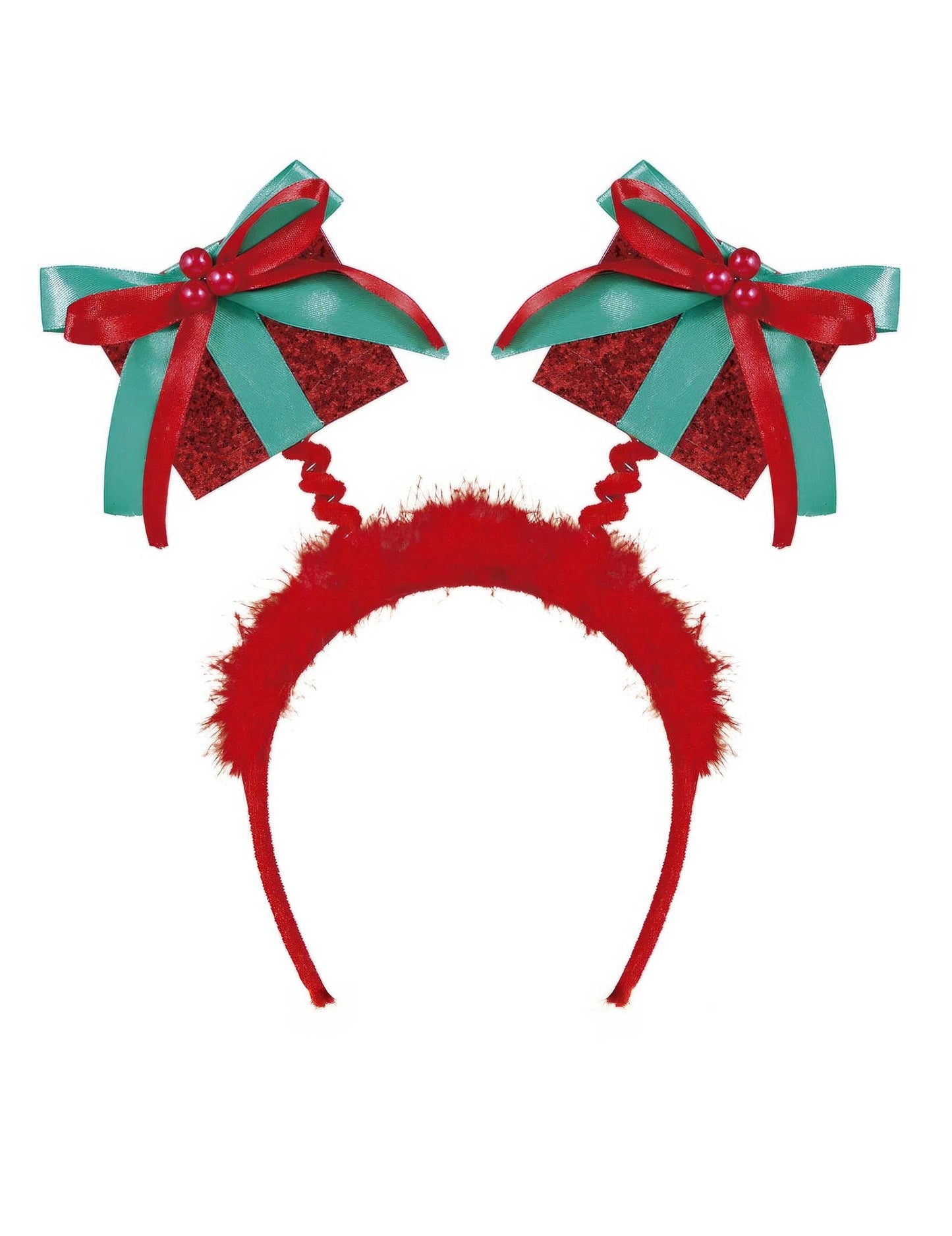 Vue de face du serre-tête cadeaux de Noël pour adulte