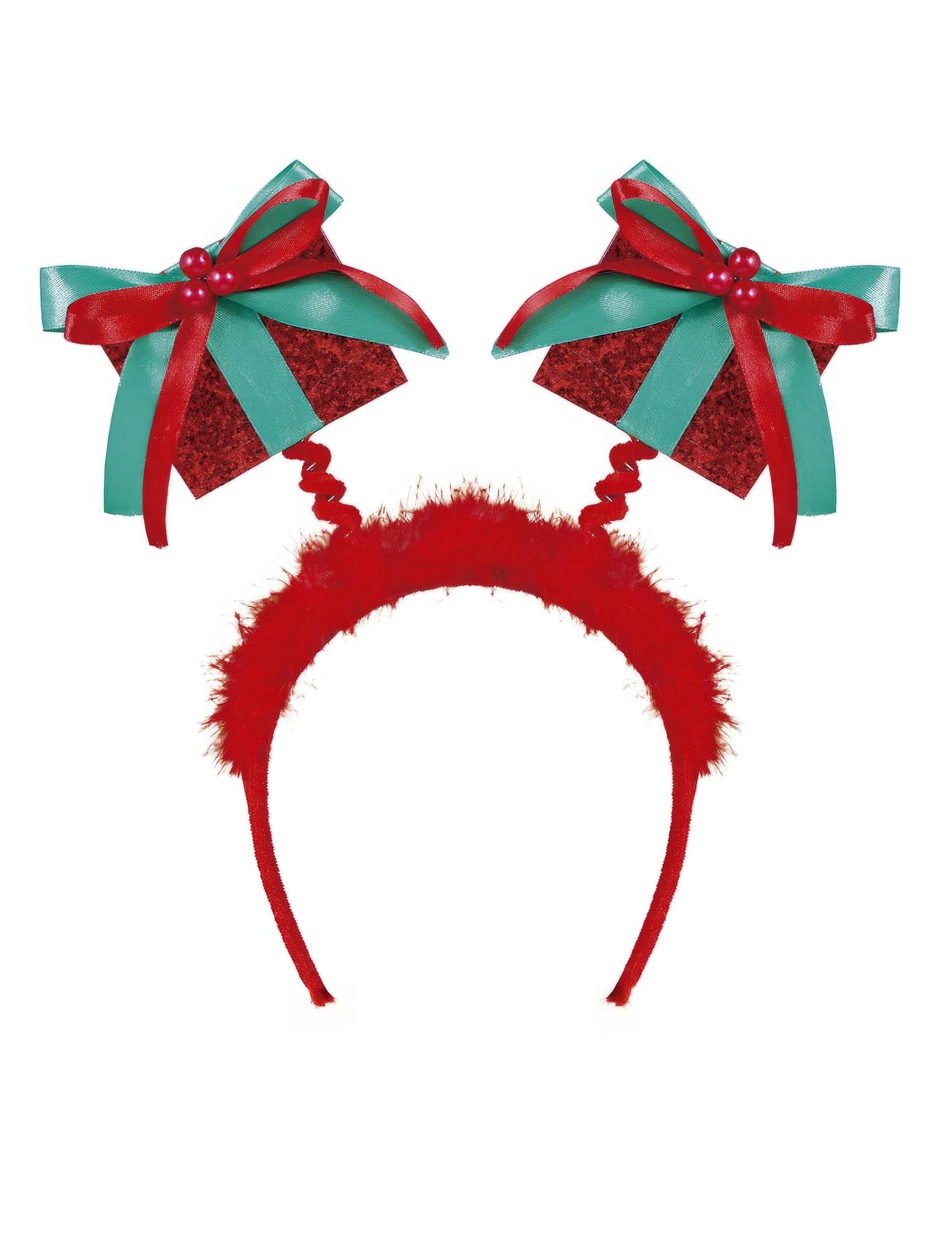 Vue de face du serre-tête cadeaux de Noël pour adulte