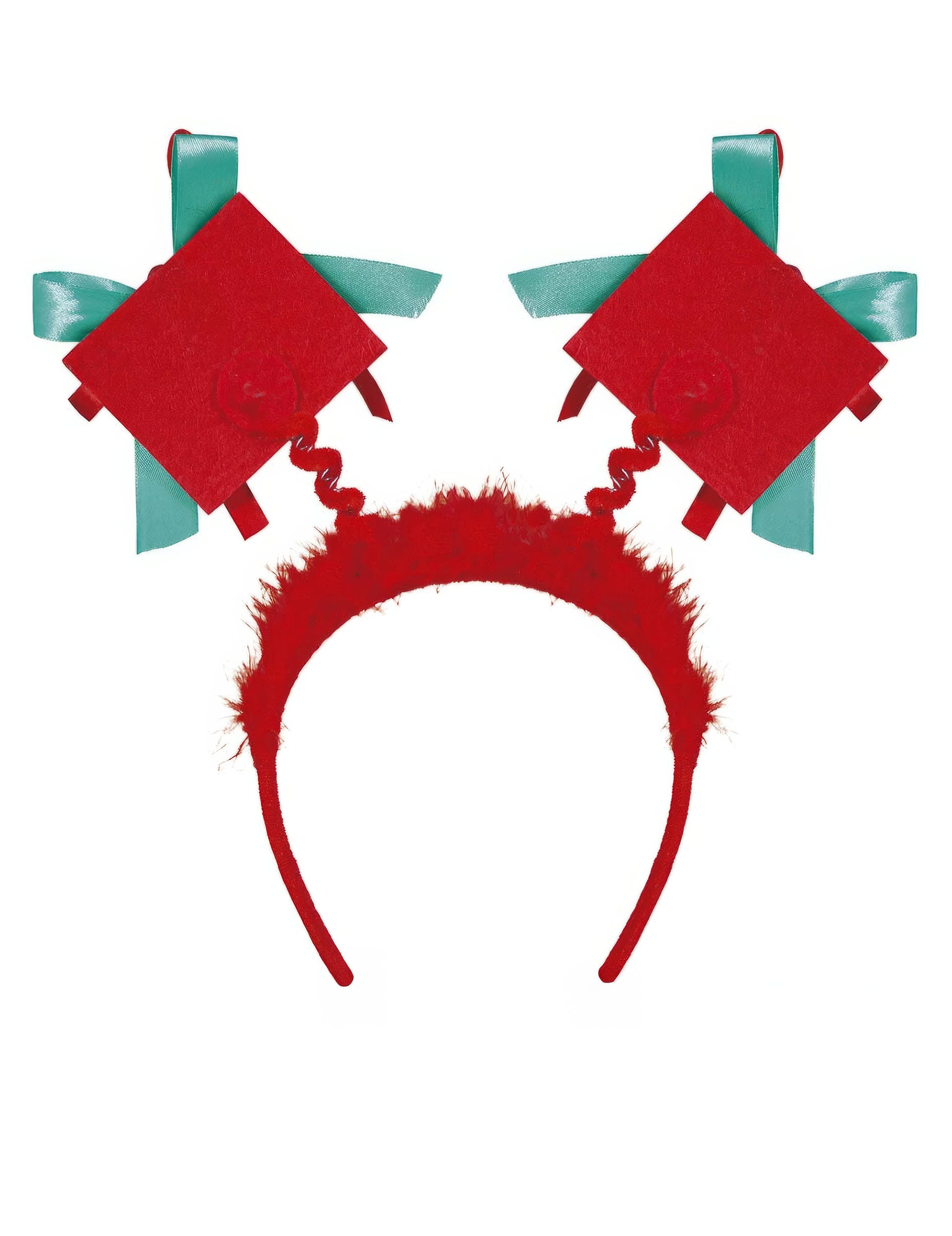 Détail des cadeaux sur ressorts du serre-tête cadeaux de Noël pour adulte