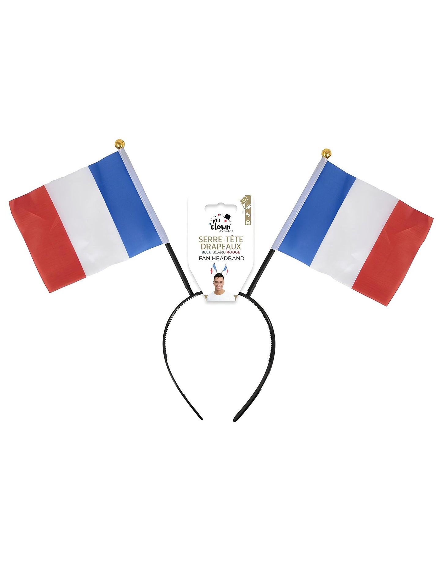 Naglavni trak z francoskimi zastavicami za odrasle 