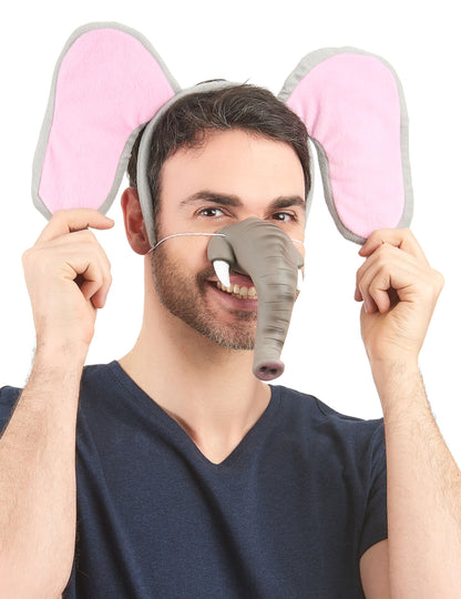 Détail de la trompe du serre-tête éléphant