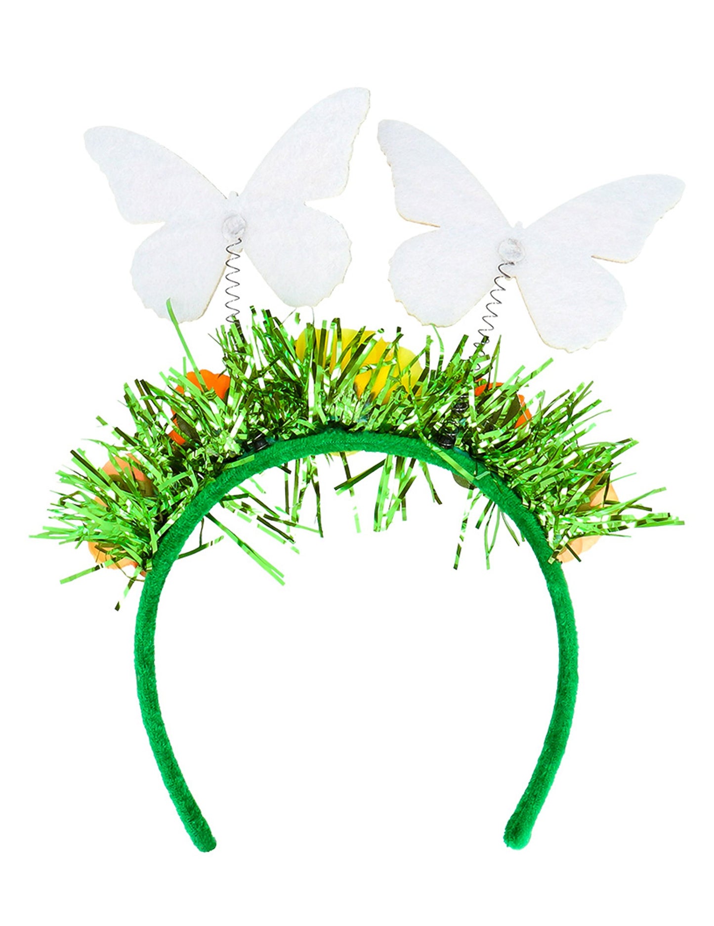 Naglavni trak za odrasle z rožami in metulji