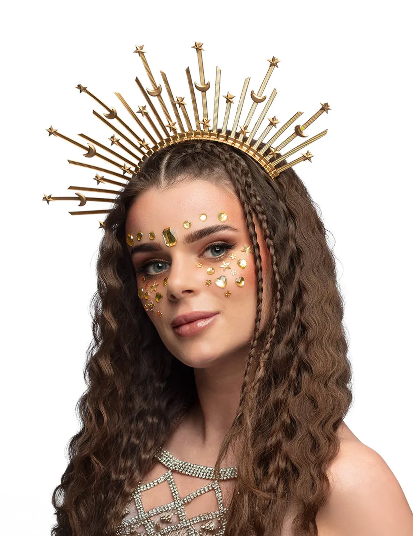 Naglavni trak za odrasle z zvezdo in luno v obliki haloja