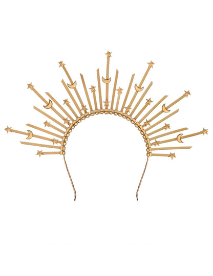 Naglavni trak za odrasle z zvezdo in luno v obliki haloja