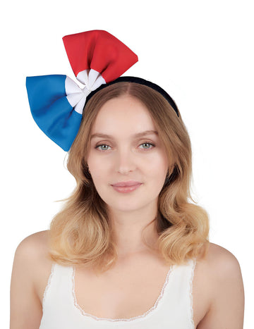 Naglavni trak s trikolornim pentljem Francija za odrasle 