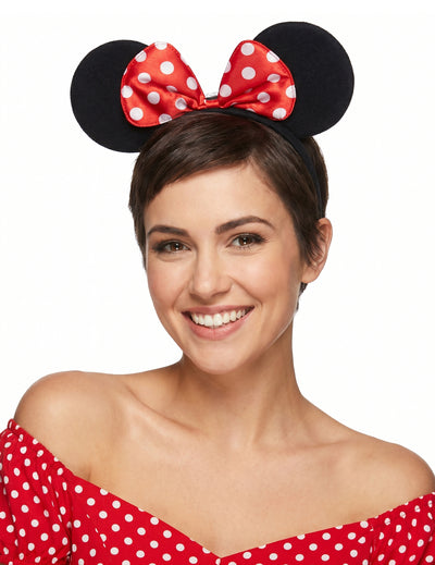 Mišja ušesa za glavo z ženskami polka pika