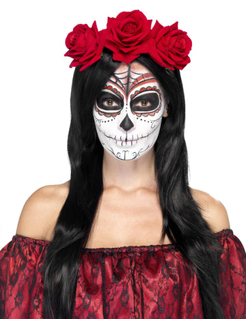 Odrasli rdeč roza trak za glavo