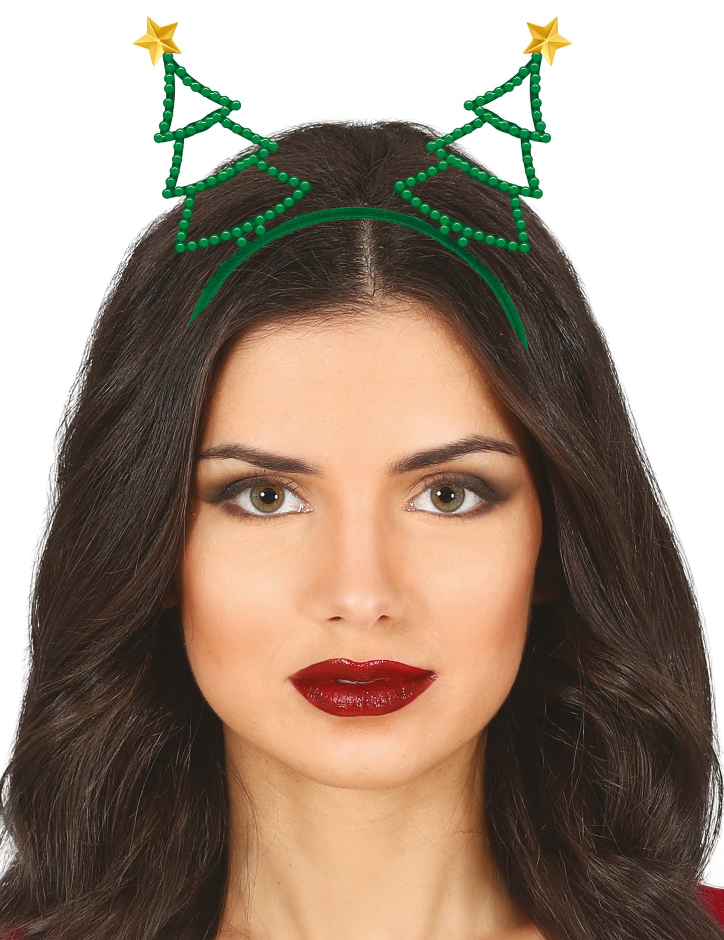 Naglavni trak za odrasle z božičnim drevescem in nosorogovimi kamni