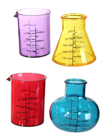 Komplet 4 lekarniških kozarčkov za žganje