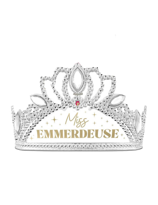 Podrobnost diadema kompleta dodatki miss emmerdeuse šal in diadem