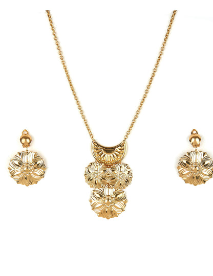 Zlati rimski nakit za odrasle z vzorcem cvetja