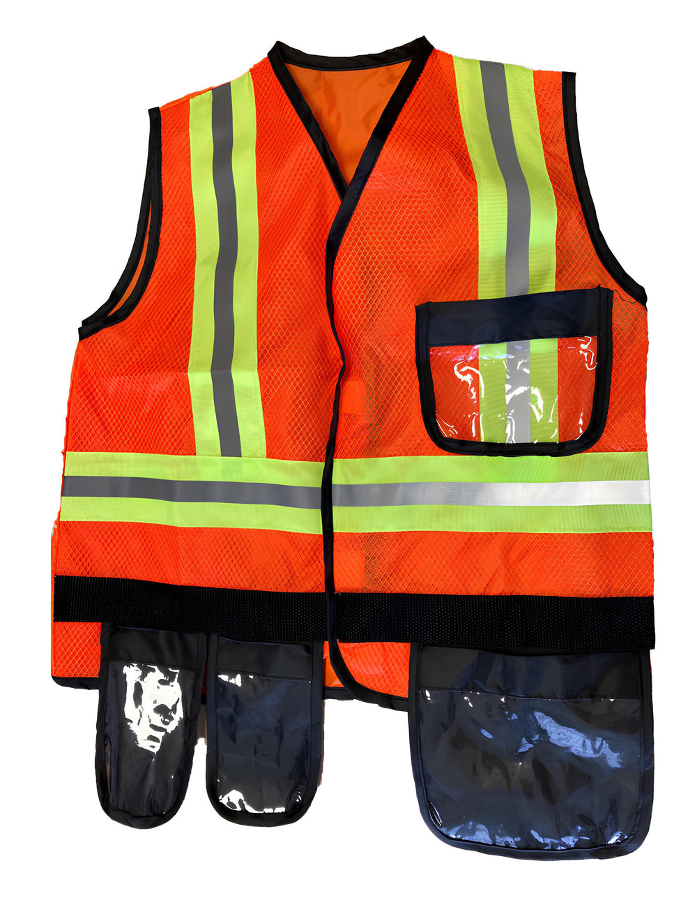 Vue de face du gilet du set de chantier pour enfant