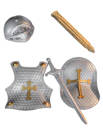 Set chevalier argenté enfant