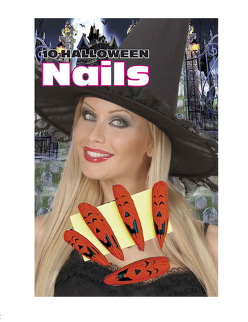 Set 10 umetnih nohtov z bučami za odrasle 