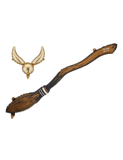 Set 2 folija balonov Harry Potter™ Metla in Zlati zviz