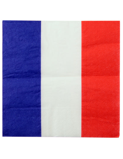 Serviette en papier tricolore du set décoration de table supporter France