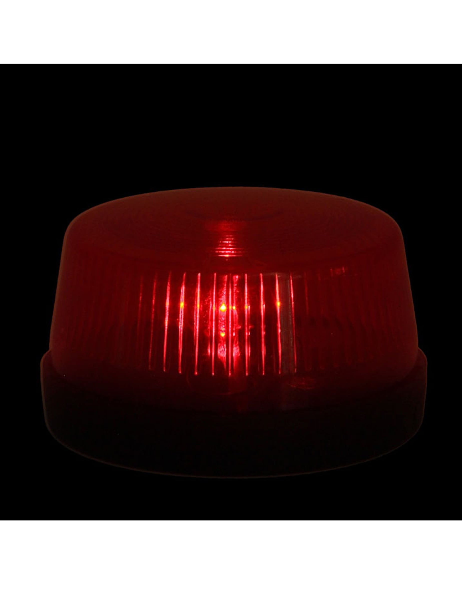 Effet lumineux rouge en fonctionnement de la sirène lumineuse et sonore pour fête