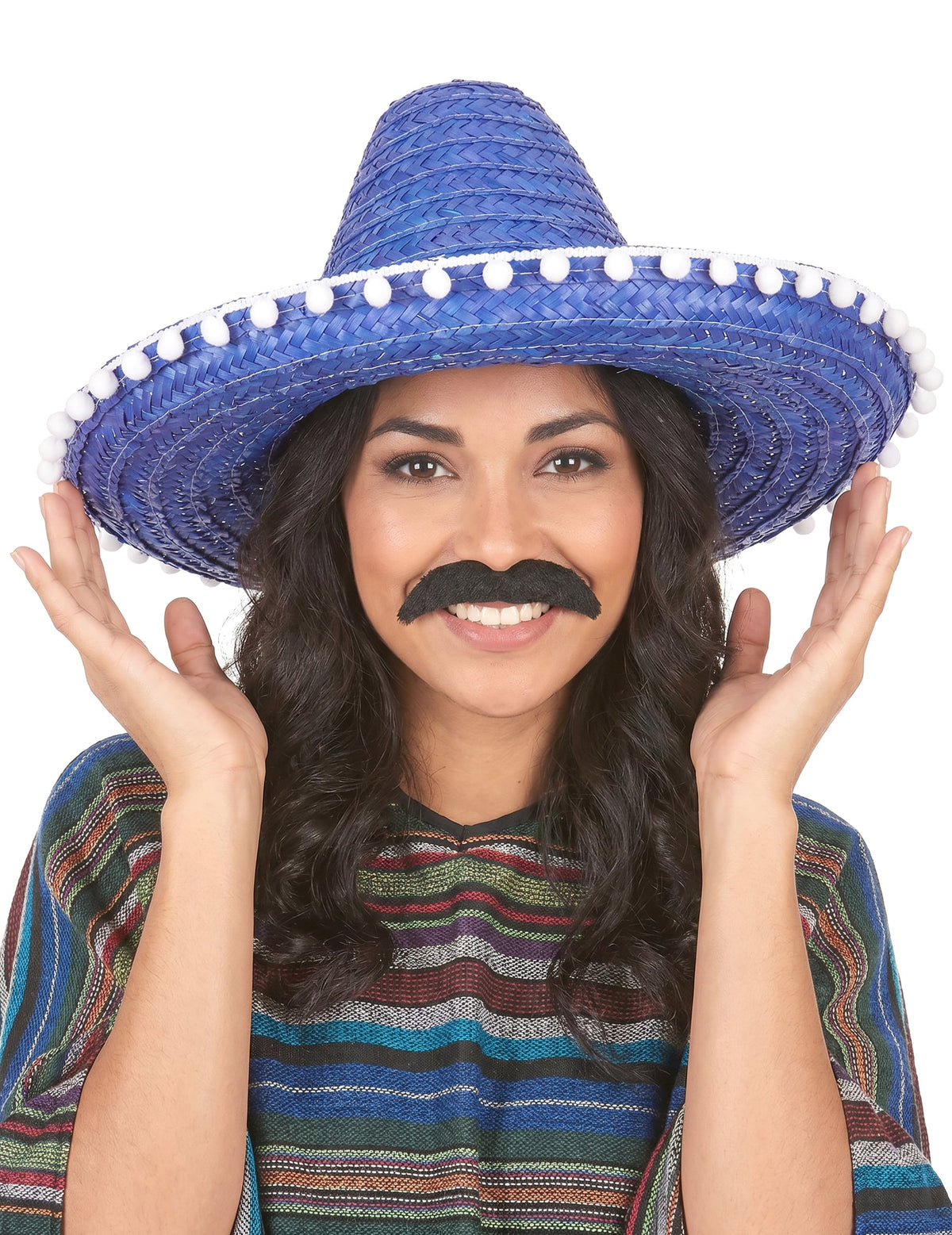 Blue Sombrero z mejo pompoma za odrasle