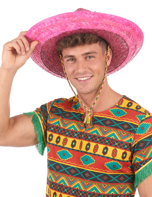 Odrasli roza mehiški sombrero