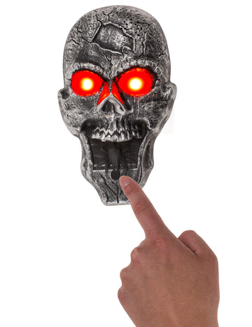 Svetlobno-zvočni skeletni zvonec 14 x 28 cm