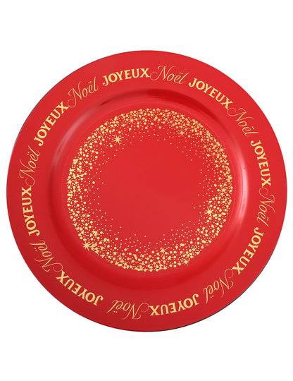 Sous-assiette Noël Étincelant rouge 33 cm