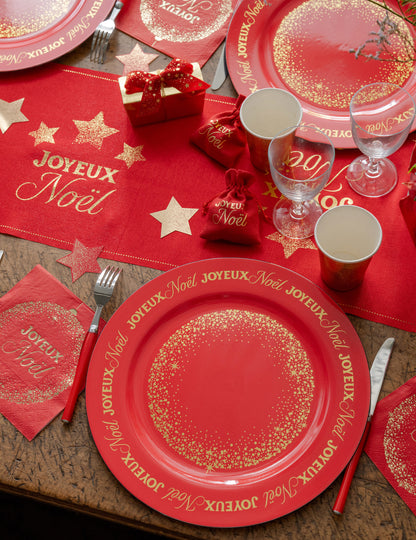 Sous-assiette Noël Étincelant rouge 33 cm