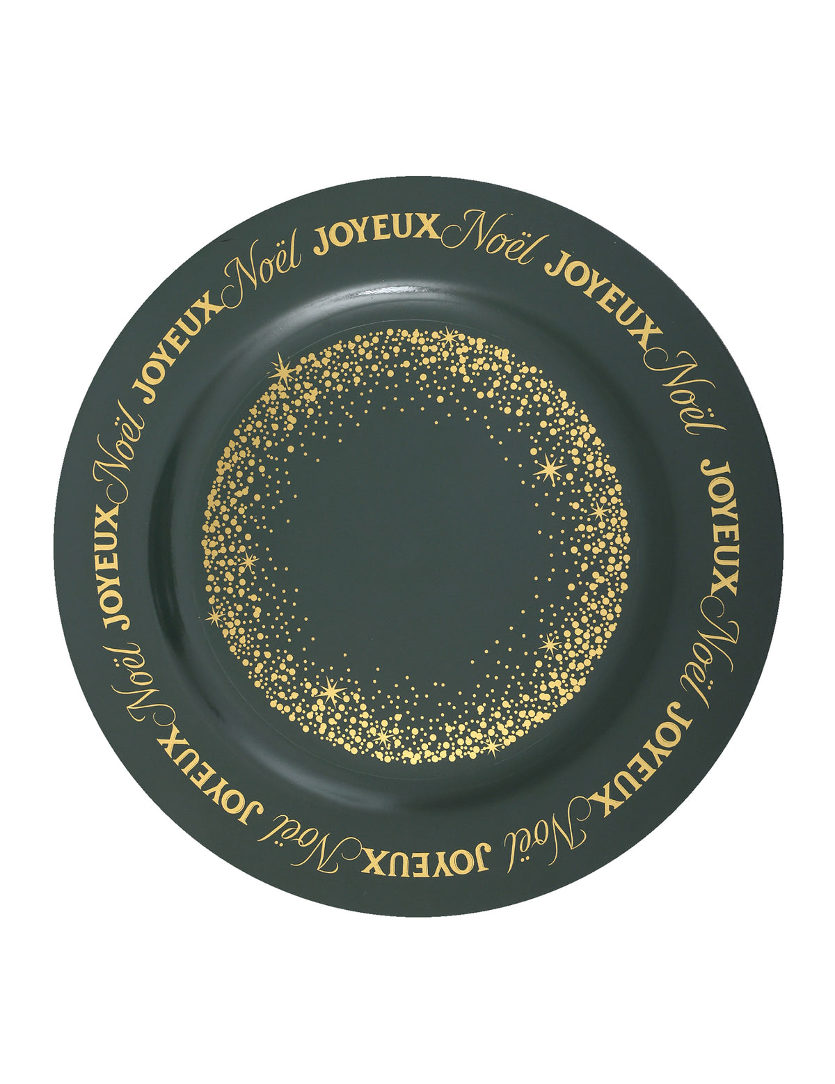 Sous-assiette Noël Étincelant vert sapin 33 cm
