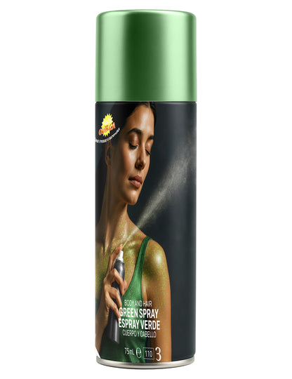 Spray z bleščicami zeleno 75 ml