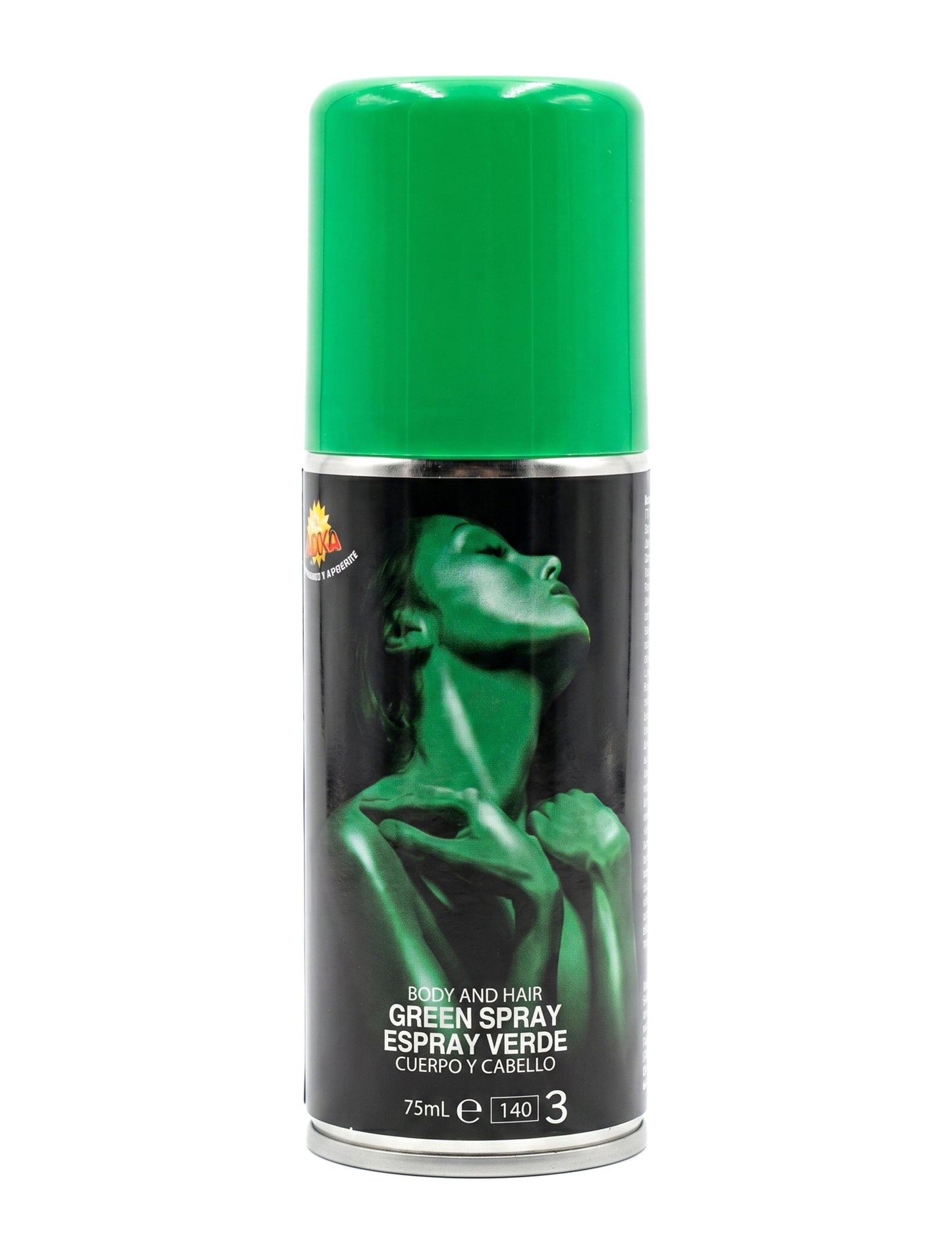 Spray z bleščicami zeleno 75 ml