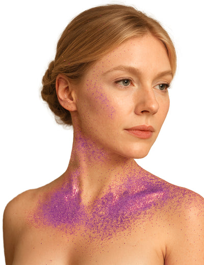 Spray à paillettes pour le corps pour adulte violet