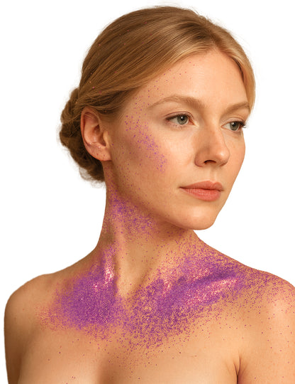 Spray à paillettes pour le corps pour adulte violet