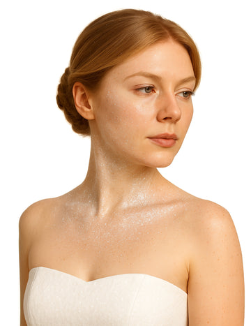 Razpršilo telesa belih bleščic 75 ml