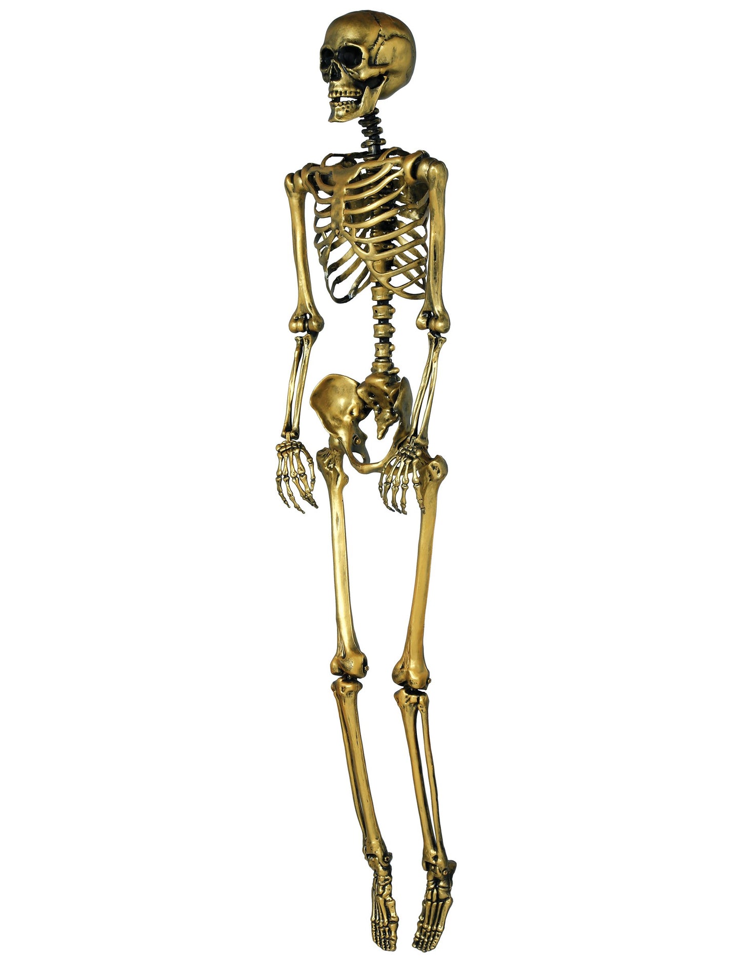 Zlato viseče okostje 90 cm