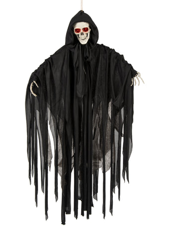 Svetloba, zvok in animirani halloween okostje 90 cm